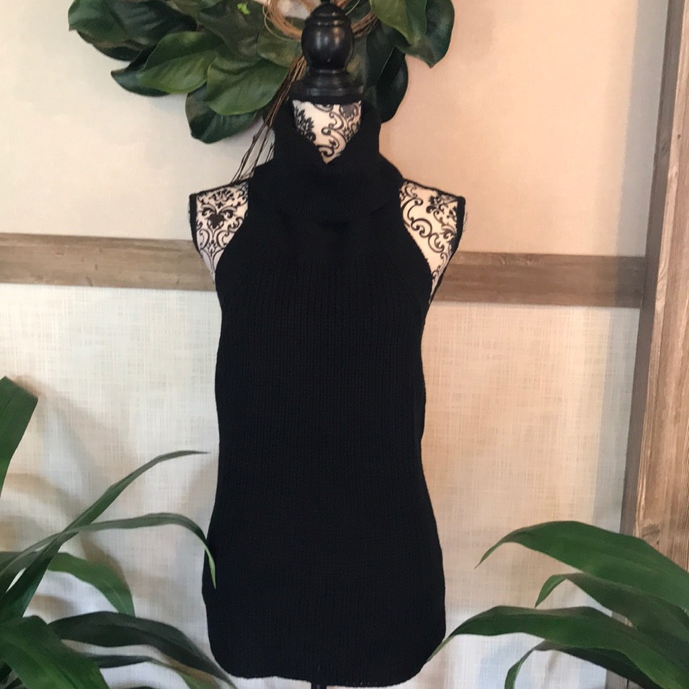 Open Back Cowl Neck Sweater - Picture 2 of 6